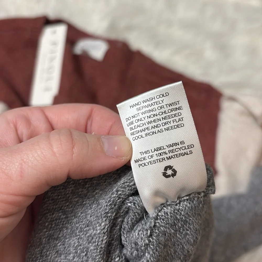NWT Pinque Design Studio From Stitch Fix Rust Stone Combo Long Sleeve Sweater XL